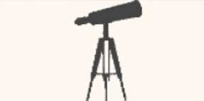 天体望遠鏡のシルエット